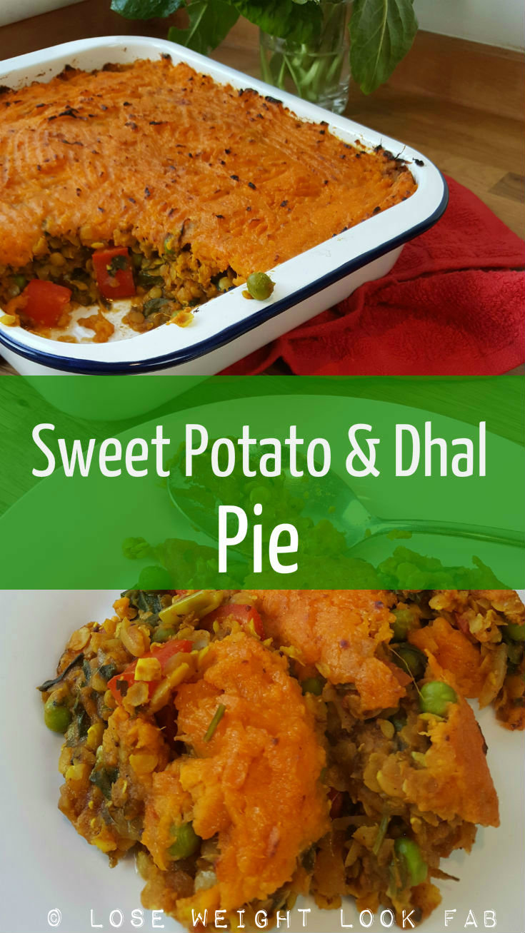 sweet potato and lentil dahl pie